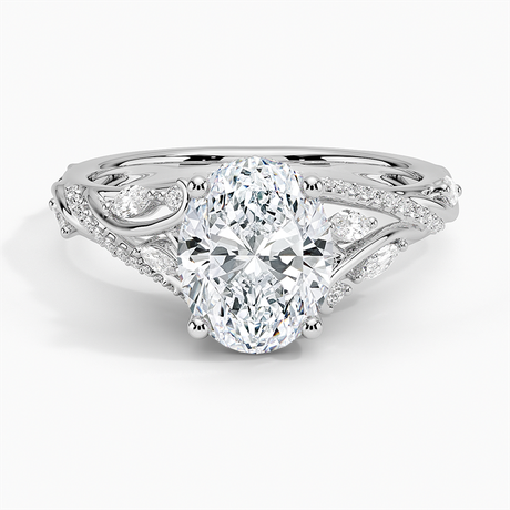 18K White Gold Begonia Vine Diamond Ring (1/2 ct. tw.)
