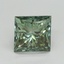 1.22 Ct. Fancy Vivid Pacific Green Princess Lab Grown Diamond