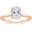 14K Rose Gold Audrey Perfect Fit 1.4mm Solitaire Ring, smalltop view