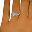 The Adrian Ring, smalltop view on a hand