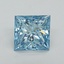 1.60 Ct. Fancy Vivid Blue Princess Lab Grown Diamond