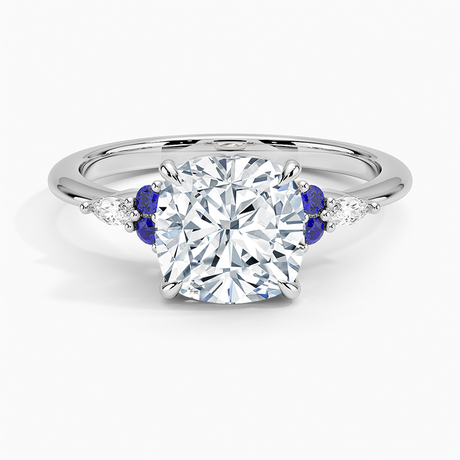 18K White Gold Nadia Sapphire and Diamond Ring