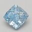 4.01 Ct. Fancy Vivid Blue Cushion Lab Grown Diamond