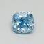 0.50 Ct. Fancy Vivid Blue Cushion Lab Grown Diamond