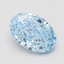1.53 Ct. Fancy Vivid Blue Oval Lab Grown Diamond