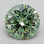 4.00 Ct. Fancy Vivid  Green Round Lab Grown Diamond
