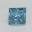1.50 Ct. Fancy Vivid Blue Princess Lab Grown Diamond
