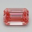 0.91 Ct. Fancy Vivid Pink Emerald Lab Grown Diamond