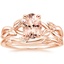 14K Rose Gold Budding Willow Ring with Winding Willow Ring