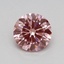 0.43 Ct. Fancy Vivid Pink Round Lab Grown Diamond