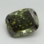 5.82 Ct. Fancy Vivid Green Cushion Lab Grown Diamond