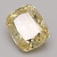 3.45 Ct. Fancy Vivid Yellow Cushion Lab Grown Diamond