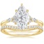 18K Yellow Gold Nadia Diamond Ring with Curved Ballad Diamond Ring (1/6 ct. tw.)