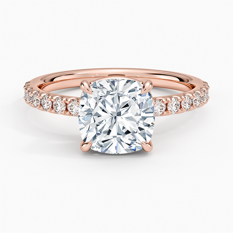 14K Rose Gold Dara Low-Profile Diamond Ring