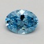 0.52 Ct. Fancy Vivid Blue Oval Lab Grown Diamond