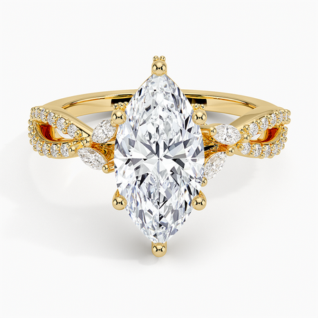 18K Yellow Gold Adorned Luxe Willow Diamond Ring (1/3 ct. tw.)