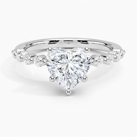 Single Shared Prong Engagement Ring