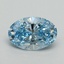 3.28 Ct. Fancy Vivid Blue Oval Lab Grown Diamond