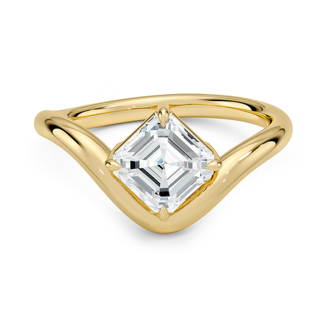 18K Yellow Gold Silhouette Solitaire Ring