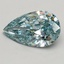 1.02 Ct. Fancy Intense Green Blue Pear Lab Grown Diamond