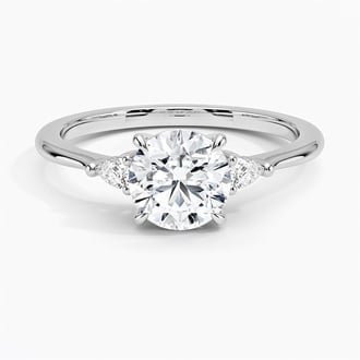 Aria Three Stone with 1ct Round Diamond