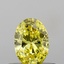 0.47 Ct. Fancy Vivid Yellow Oval Lab Grown Diamond
