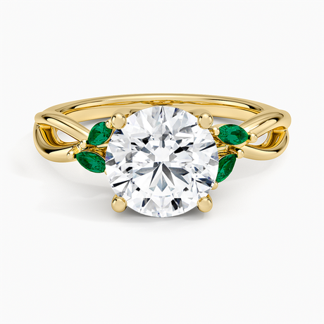 Engagement Ring With Emeralds