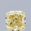 1.54 Ct. Fancy Yellow Cushion Lab Grown Diamond