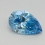 0.59 Ct. Fancy Vivid Blue Pear Lab Grown Diamond