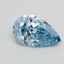 0.93 Ct. Fancy Vivid Blue Pear Lab Grown Diamond