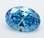 3.12 Ct. Fancy Vivid  Blue Oval Lab Grown Diamond