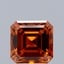 2.64 Ct. Fancy Orange Asscher Lab Grown Diamond