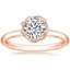 14K Rose Gold Corinna Diamond Ring, smalltop view