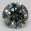 2.70 Ct. Fancy Grayish Green Round Lab Grown Diamond