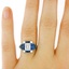 The Esmerelda Ring, smalltop view on a hand