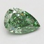 1.57 Ct. Fancy Vivid Green Pear Lab Grown Diamond