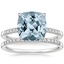 18KW Aquamarine Petite Viviana Diamond Bridal Set (1/4 ct. tw.), smalltop view