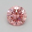0.37 Ct. Fancy Vivid Pink Round Lab Grown Diamond