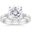 PT Moissanite Tapered Baguette Diamond Bridal Set, smalltop view