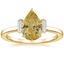 18K Yellow Gold Piper Diamond Ring, smalltop view