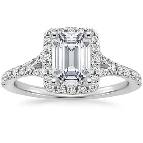18K White Gold Joy Diamond Ring (1/3 ct. tw.) with Bliss Diamond Ring (1/5 ct. tw.)