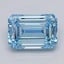 3.06 Ct. Fancy Vivid  Blue Emerald Lab Grown Diamond