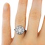 The Ravinia Ring, smalltop view on a hand