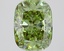 1.90 Ct. Fancy Vivid Green Cushion Lab Grown Diamond