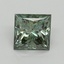 3.13 Ct. Fancy Vivid Green Princess Lab Grown Diamond