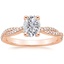 14K Rose Gold Petite Luxe Twisted Vine Diamond Ring (1/4 ct. tw.), smalltop view