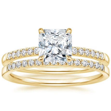 18K Yellow Gold Petite Viviana Diamond Bridal Set (1/4 ct. tw.)