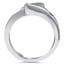 Modern Bypass Shank Sapphire and Diamond Ring, smallside view
