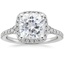 18K White Gold Joy Half-Coverage Diamond Ring, smalltop view