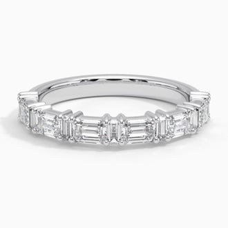 Emerald and Baguette Diamond Ring